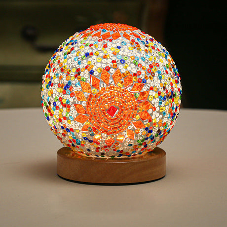 Mosaic Glass Table Lamp  LED Color Changing Night Light - Product detail 11