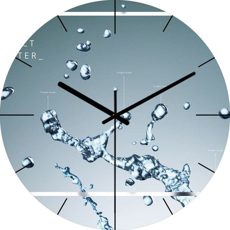 Modern Wall Clock  Neon Numbers Blue Marble Design - Product detail 9