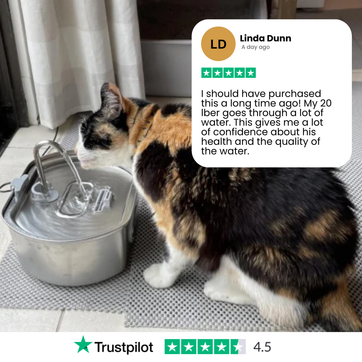 Pet Water Fountain  LED Indicator Stainless Steel Design - Product detail 7