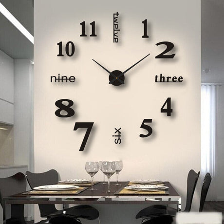 Modern Wall Clock  3D Floating Numbers Design - Product detail 11