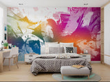 Abstract Mural Wallpaper | Rainbow Halftone Art Design