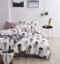 Egyptian Cotton Duvet Set  Feather Pattern Bedding Collection - Product showcase