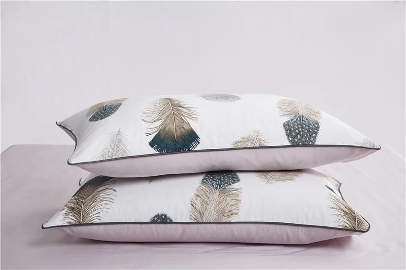 Egyptian Cotton Duvet Set  Feather Pattern Bedding Collection - Product example