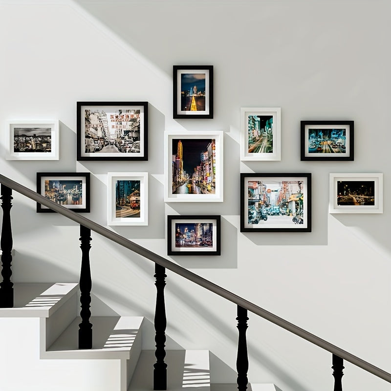 Modern Gallery Wall Frame Set  Mixed Size Black White Collection - Product detail 4