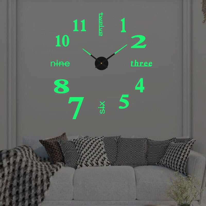 Modern Wall Clock  3D Floating Numbers Design - Product detail 12