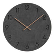 Scandinavian Wall Clock  Silent Grey Face With Copper Hands - Product detail 5