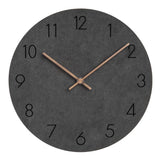 Scandinavian Wall Clock  Silent Grey Face With Copper Hands - Product detail 5