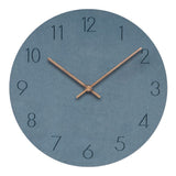 Scandinavian Wall Clock  Silent Grey Face With Copper Hands - Product example