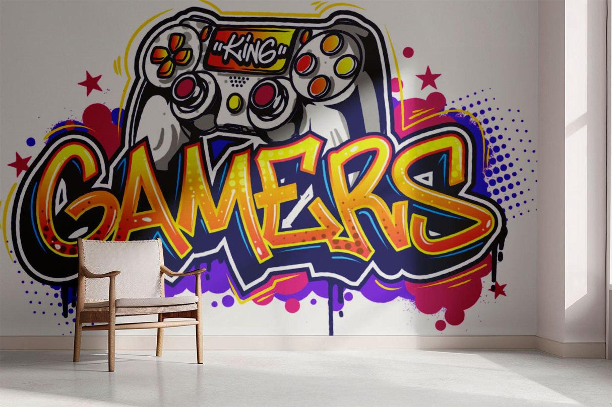 Gaming Mural Wallpaper | Street Art Controller Design