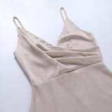 Elegant Evening Dress  Sage Green Fitted Gown With Side Slit - Product example
