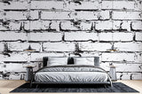 Brick Mural Wallpaper | Industrial Black and White Design