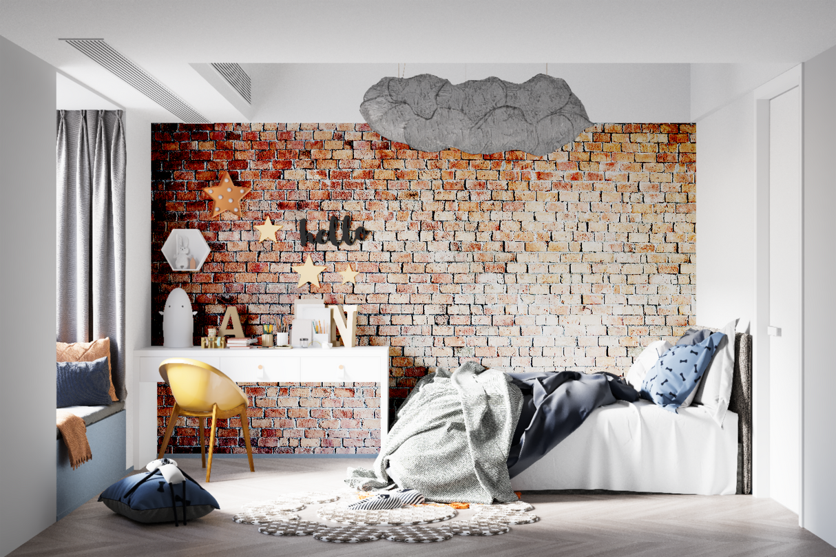 Brick Mural Wallpaper | Industrial Style Red Pattern