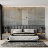 Industrial Mural Wallpaper | Vintage Door and Weathered Wall
