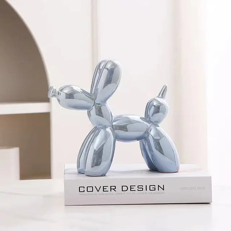 Modern Art Dog Sculpture  Metallic Ceramic Balloon Design - Product detail 9