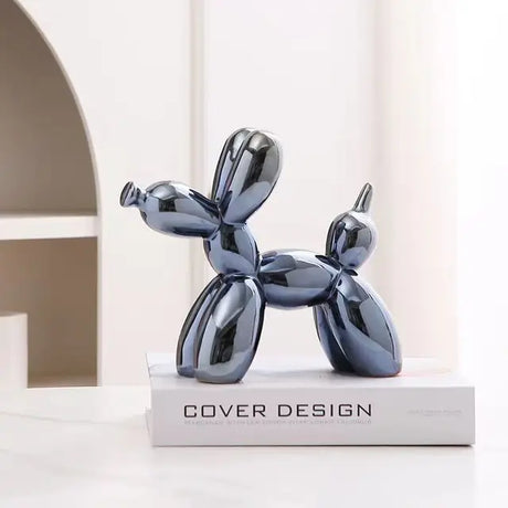 Modern Art Dog Sculpture  Metallic Ceramic Balloon Design - Product detail 7