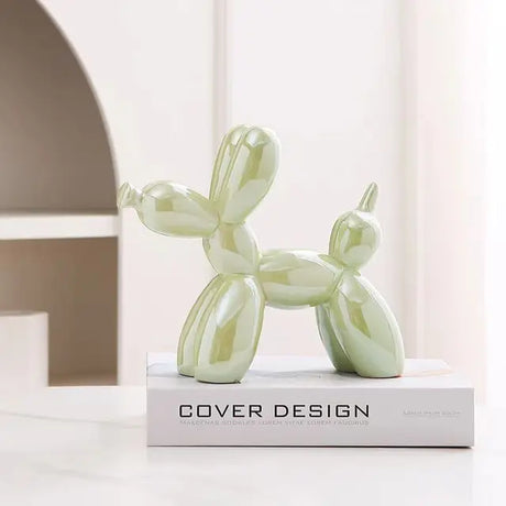 Modern Art Dog Sculpture  Metallic Ceramic Balloon Design - Product detail 10