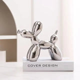 Modern Art Dog Sculpture  Metallic Ceramic Balloon Design - Product detail 14