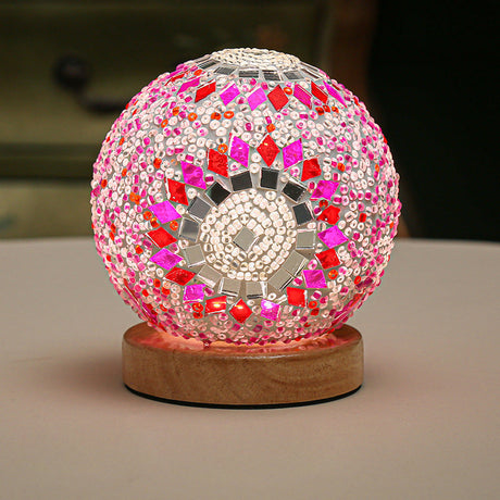 Mosaic Glass Table Lamp  LED Color Changing Night Light - Product detail 12