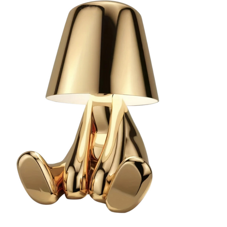 Modern Sculptural Table Lamp  Golden Metallic Art Design - Product detail 4