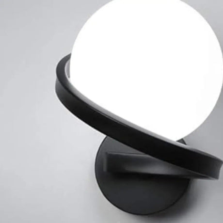 Modern Wall Sconce  Curved Metal Globe Design - Product detail 6