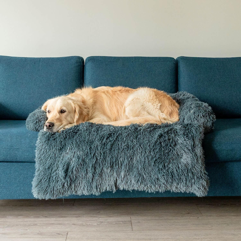 Plush Pet Furniture Protector  Water-Repellent Vegan Fur Bed - Product detail 11