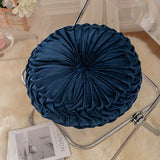 Round Velvet Cushion  Pleated Design with Center Button - Product detail 16