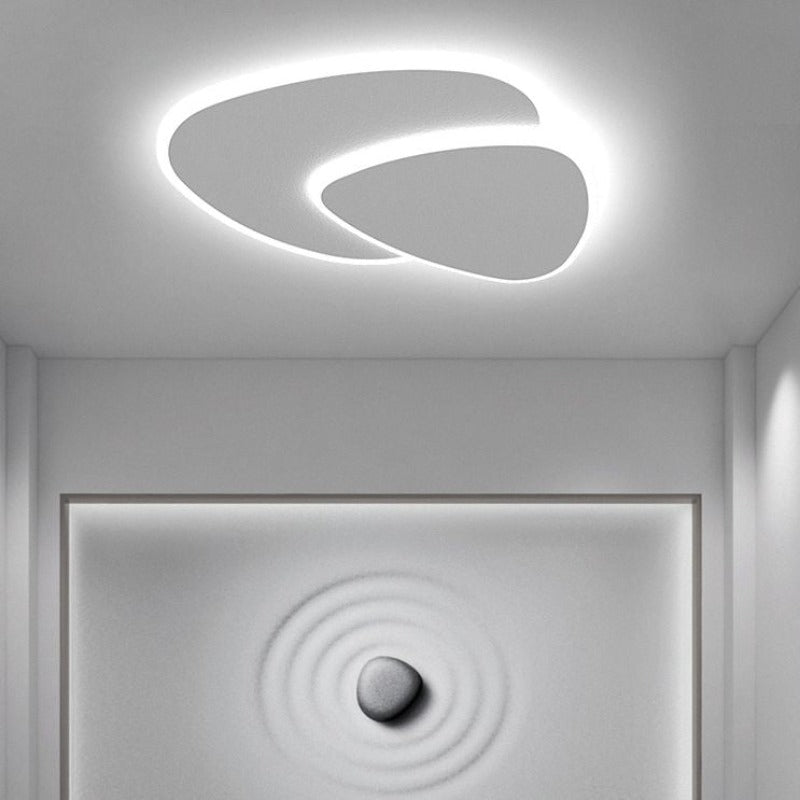 Modern LED Ceiling Light  Curved White Panel Design - Product showcase