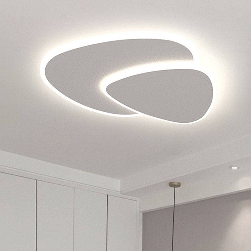 Modern LED Ceiling Light  Curved White Panel Design - Detailed view