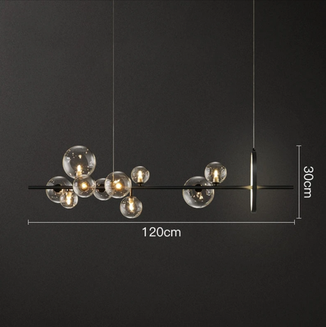 Modern Bubble Chandelier  Glass Globe Linear Pendant Light - Product detail 11