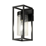 Modern Glass Wall Light  Black Frame Clear Panel Design - Product detail 6
