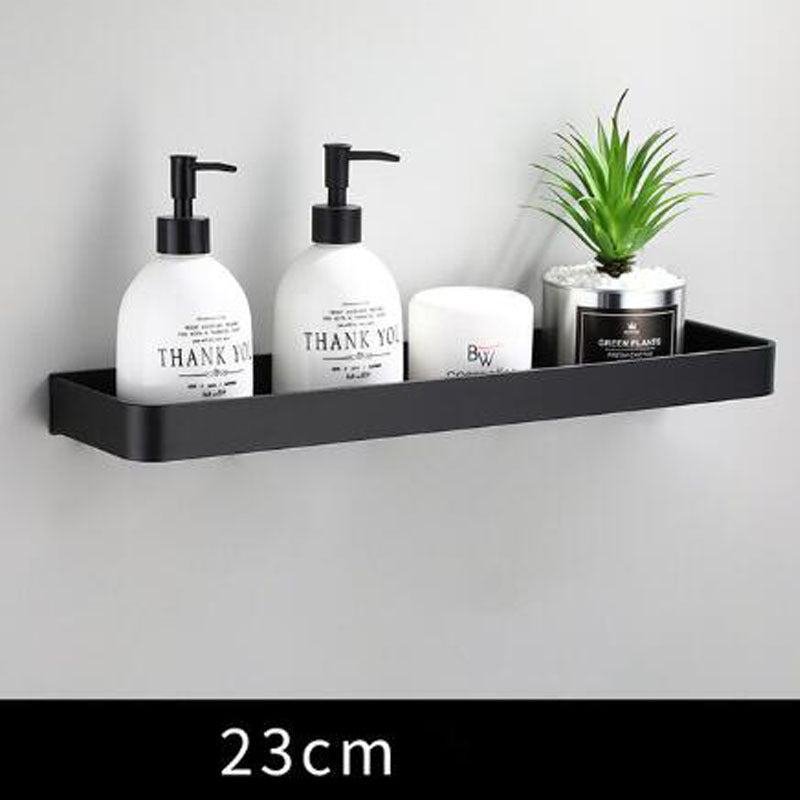 Modern Bathroom Wall Shelf  Black Space Aluminum Design - Product showcase
