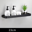 Modern Bathroom Wall Shelf  Black Space Aluminum Design - Detailed view