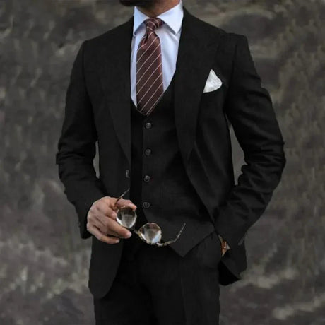Modern Three-Piece Suit  Lime Green Wool Blend - Product detail 9