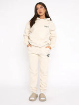 Womens Lounge Set  Pink Cotton Blend Hoodie and Joggers - Product detail 16