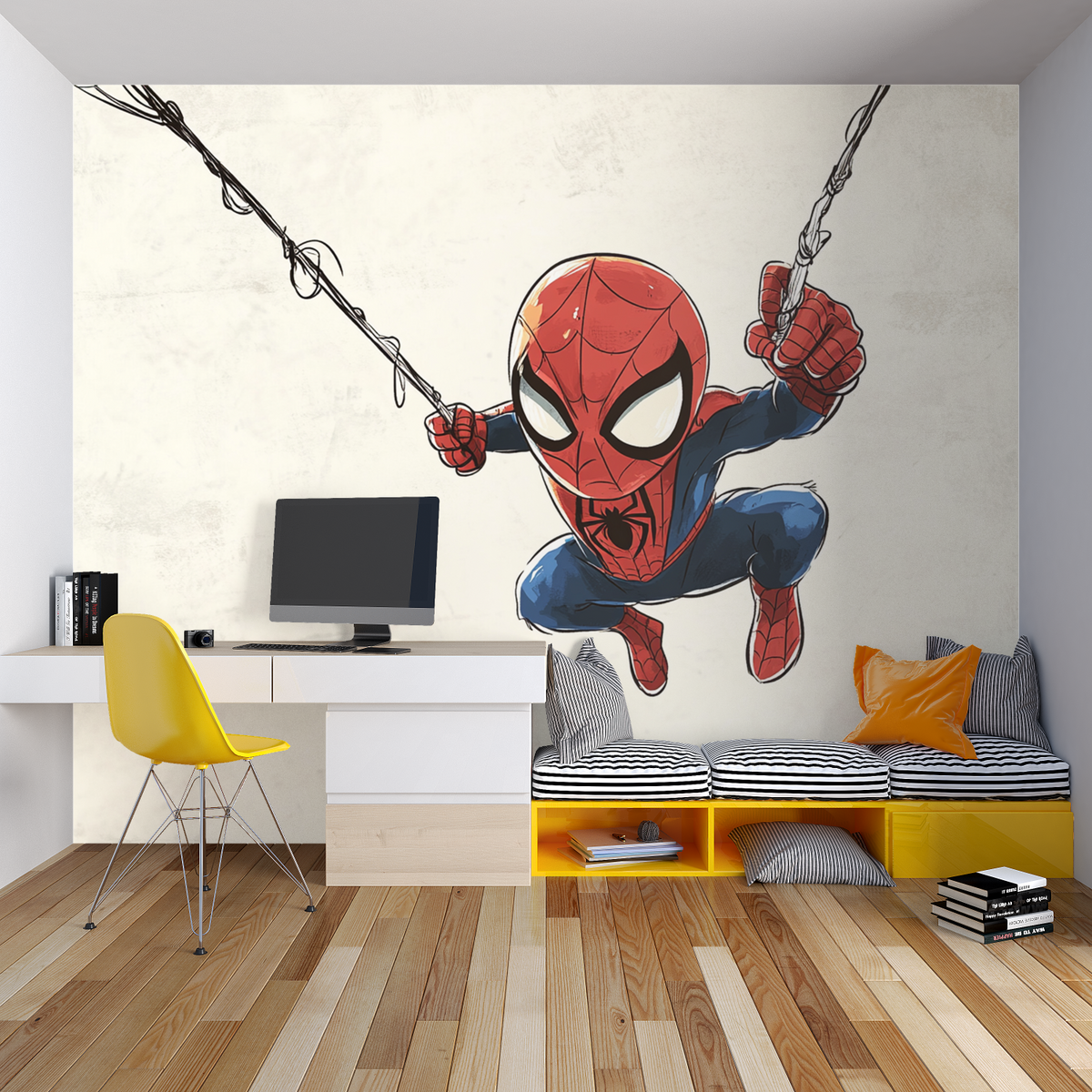 Kids Mural Wallpaper | Spider-Man Comic Hero Design