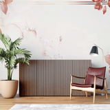Floral Mural Wallpaper | Modern Terracotta and White Design