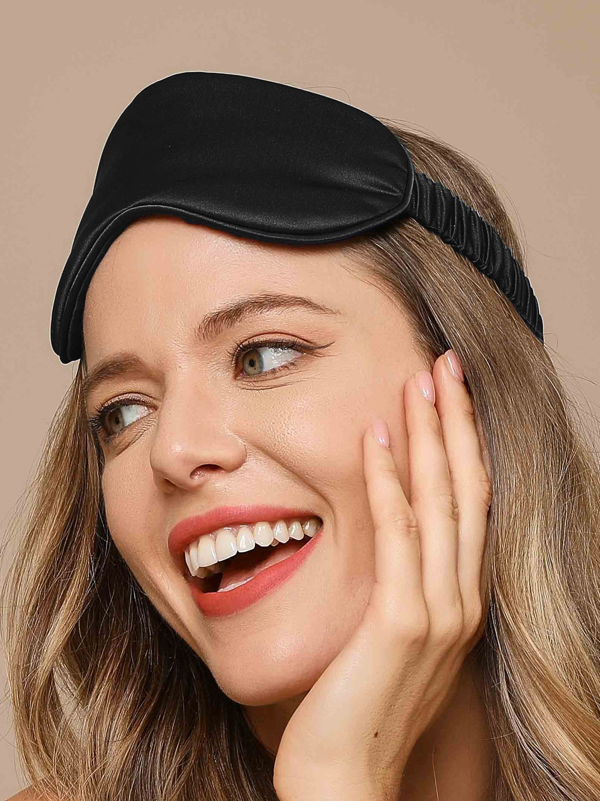 Luxury Sleep Eye Mask  Pure Mulberry Silk With Ruffle Trim - Product detail 13