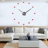 Contemporary Wall Clock  Minimalist Red Dot Design - Product showcase