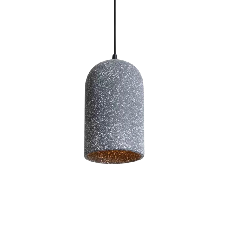 Industrial Cement Pendant Light  Minimalist Gray Shade With Brass Fitting - Product detail 10