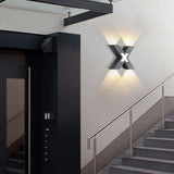 Modern Outdoor Wall Light  X-Shape LED Waterproof Design - Product example