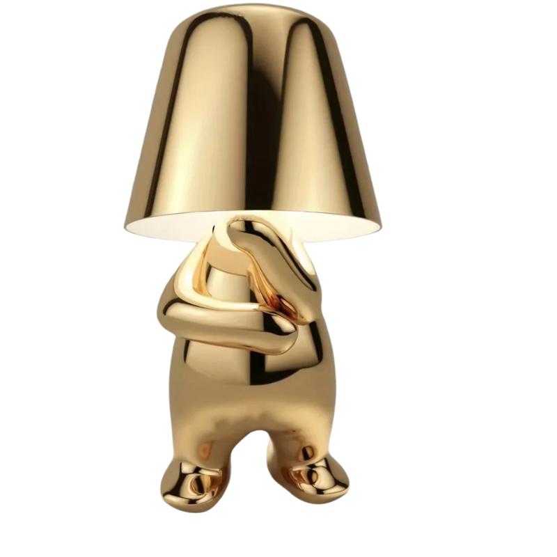 Modern Sculptural Table Lamp  Golden Metallic Art Design - Product detail 6