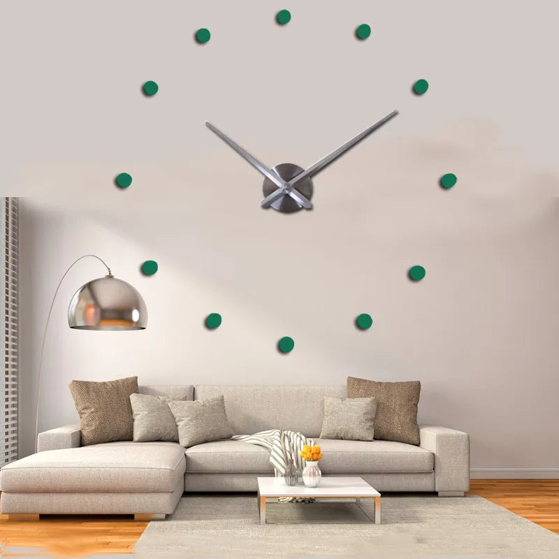 Contemporary Wall Clock  Minimalist Red Dot Design - Product example