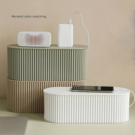 Cable Management Box  Modern Desk Organization Solution - Detailed view