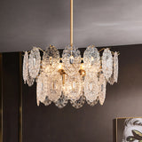 Crystal Ceiling Chandelier  Ornate Glass Medallion Design - Product showcase