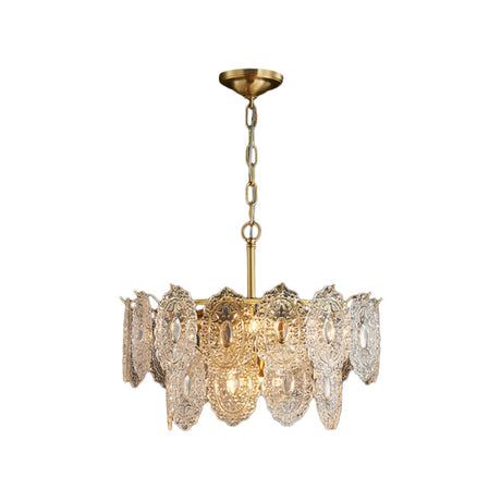 Crystal Ceiling Chandelier  Ornate Glass Medallion Design - Product detail 8