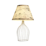 Vintage Table Lamp  Wire Cage Base With Sketch Shade - Product detail 7