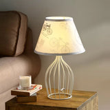 Vintage Table Lamp  Wire Cage Base With Sketch Shade - Product detail 5