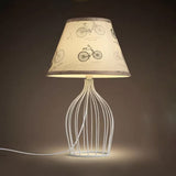 Vintage Table Lamp  Wire Cage Base With Sketch Shade - Product example