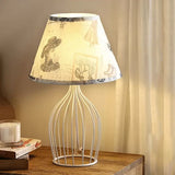Vintage Table Lamp  Wire Cage Base With Sketch Shade - Product detail 6