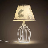 Vintage Table Lamp  Wire Cage Base With Sketch Shade - Product detail 4